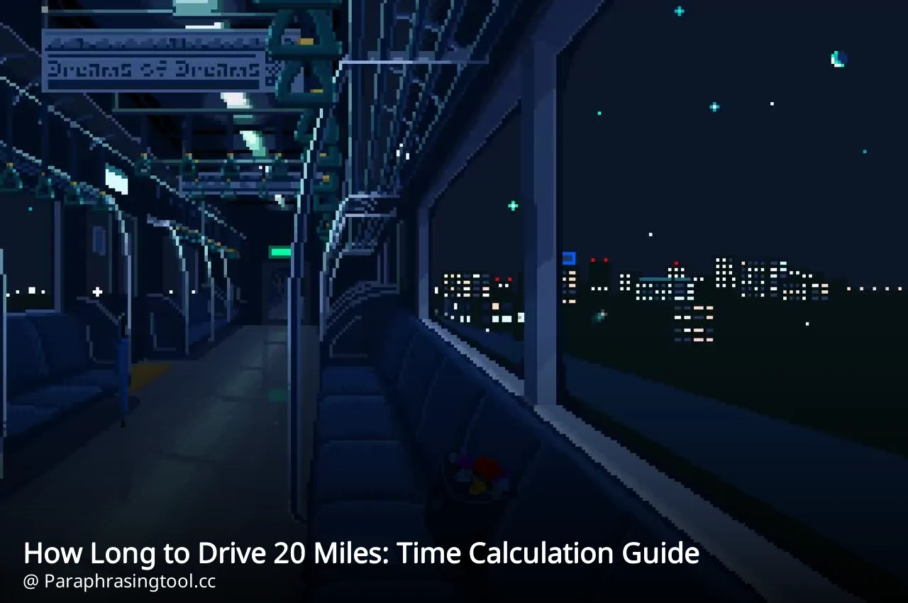 How Long to Drive 20 Miles: Time Calculation Guide