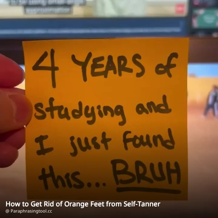 How to Get Rid of Orange Feet from Self-Tanner