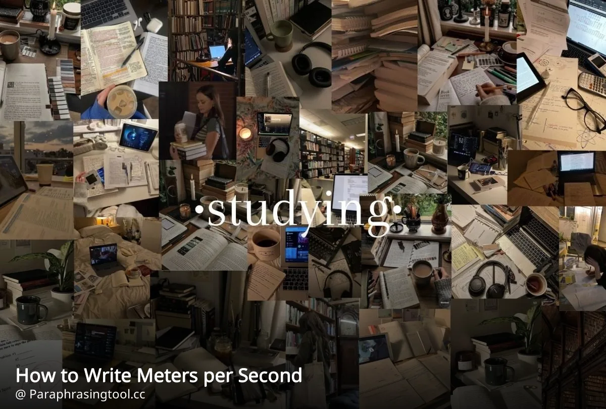 How to Write Meters per Second