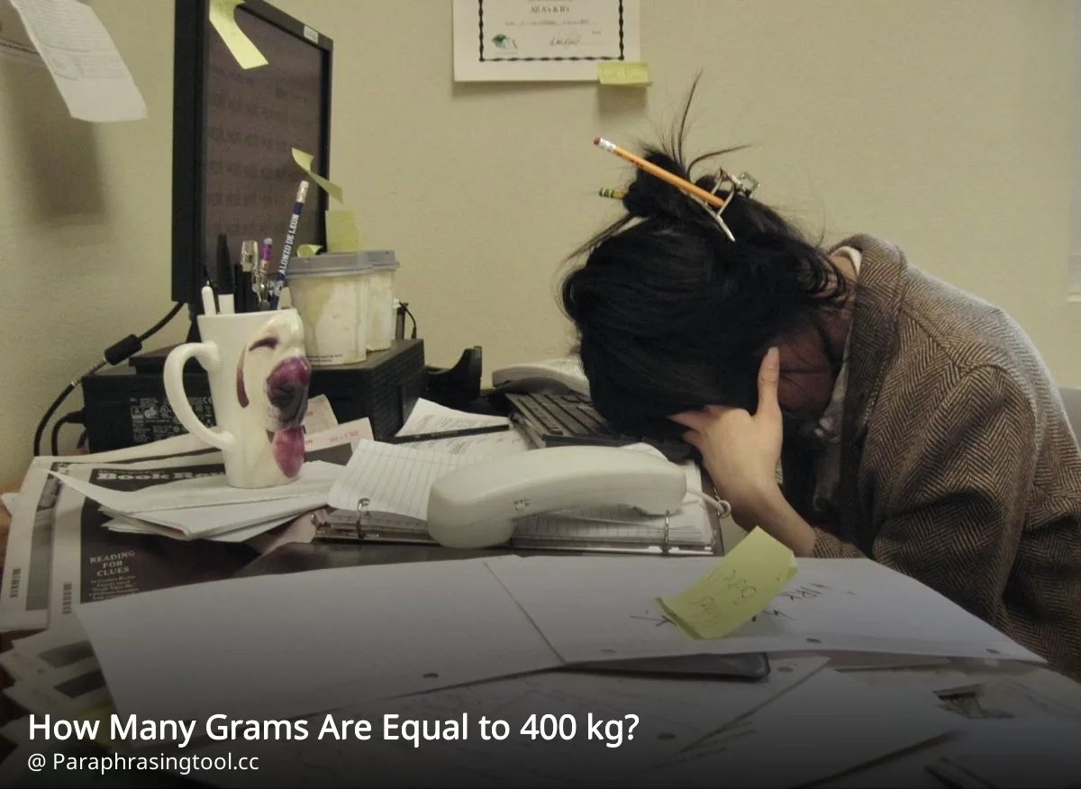 How Many Grams Are Equal to 400 kg?