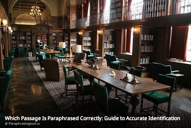 Which Passage Is Paraphrased Correctly: Guide to Accurate Identification