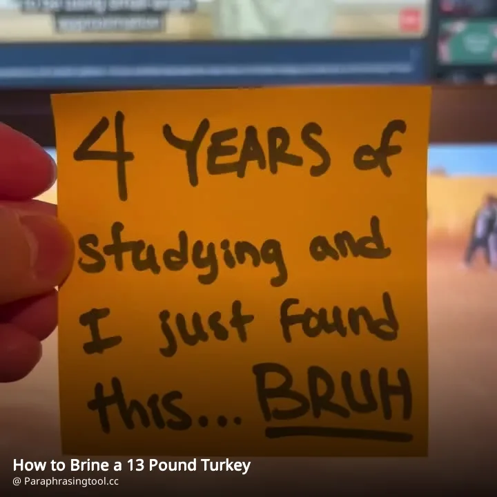 How to Brine a 13 Pound Turkey