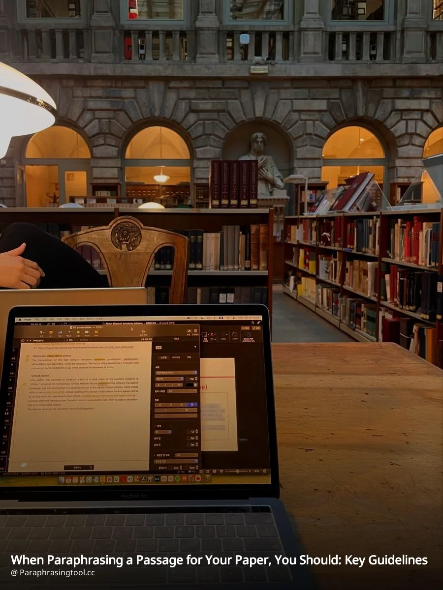When Paraphrasing a Passage for Your Paper, You Should: Key Guidelines