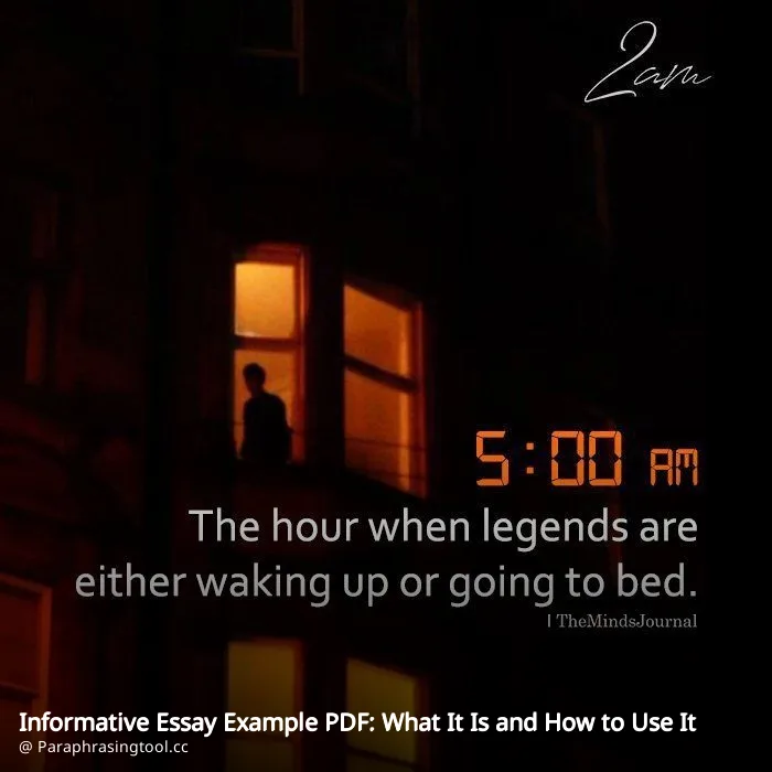 Informative Essay Example PDF: What It Is and How to Use It