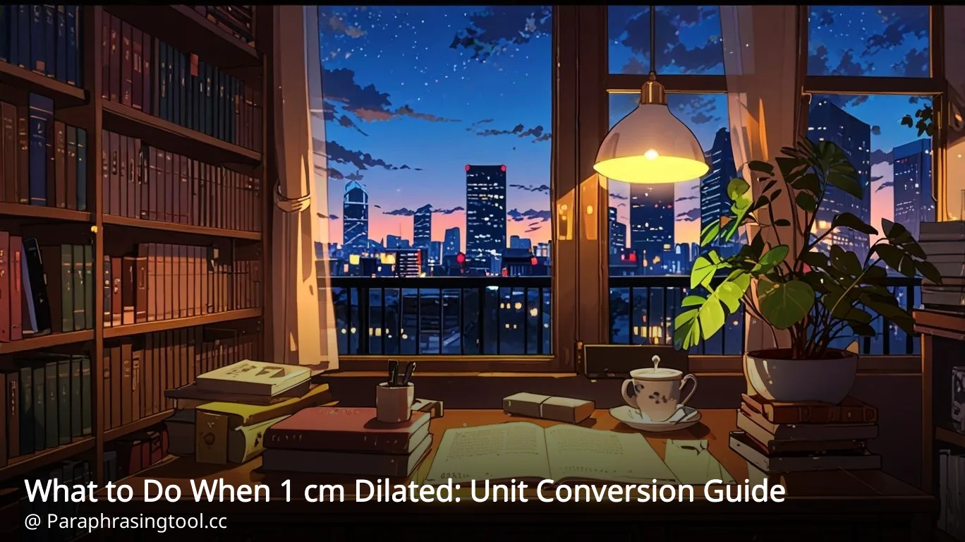What to Do When 1 cm Dilated: Unit Conversion Guide