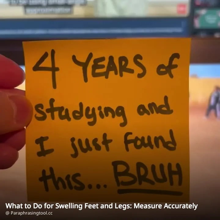 What to Do for Swelling Feet and Legs: Measure Accurately
