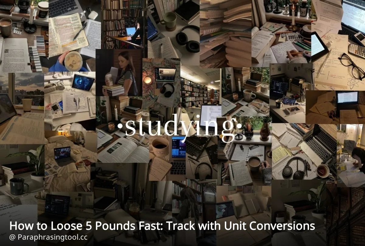 How to Loose 5 Pounds Fast: Track with Unit Conversions