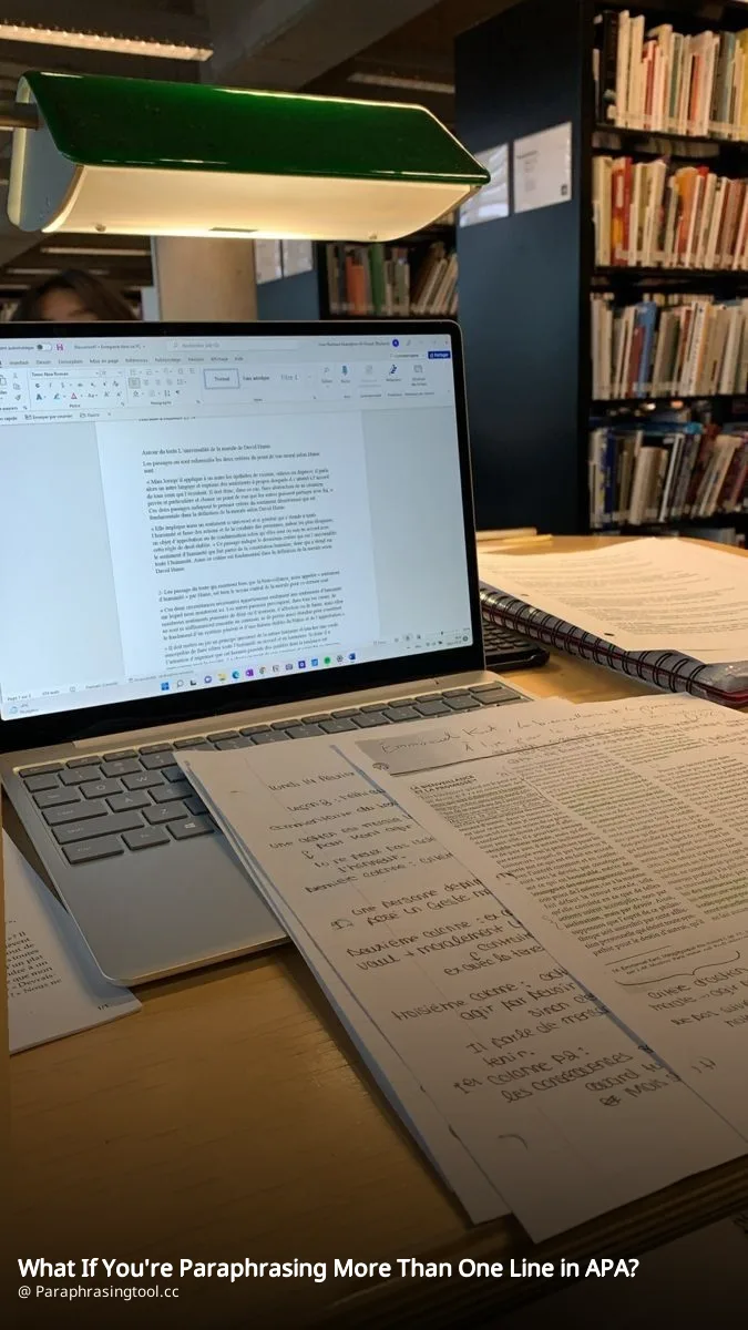What If You’re Paraphrasing More Than One Line in APA?