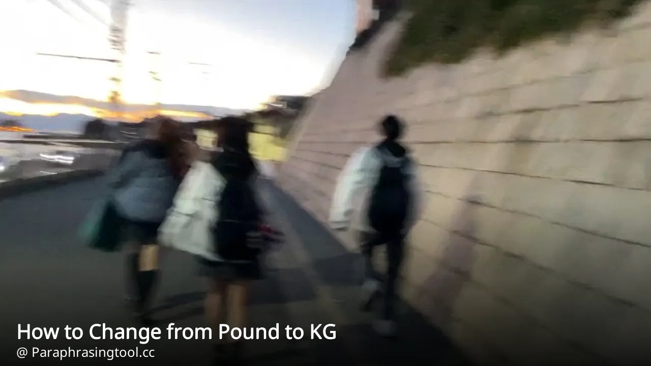 How to Change from Pound to KG