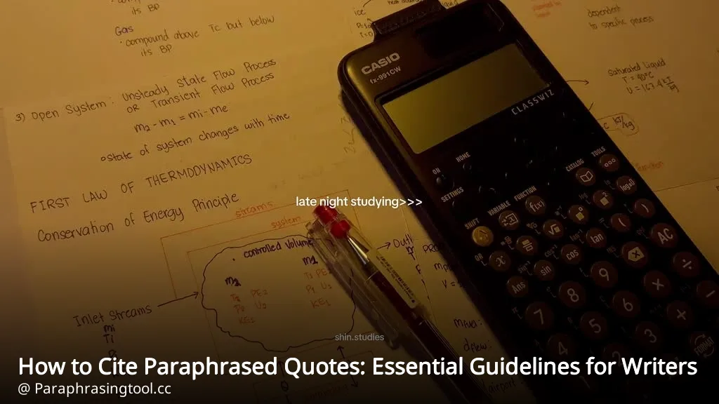 How to Cite Paraphrased Quotes: Essential Guidelines for Writers