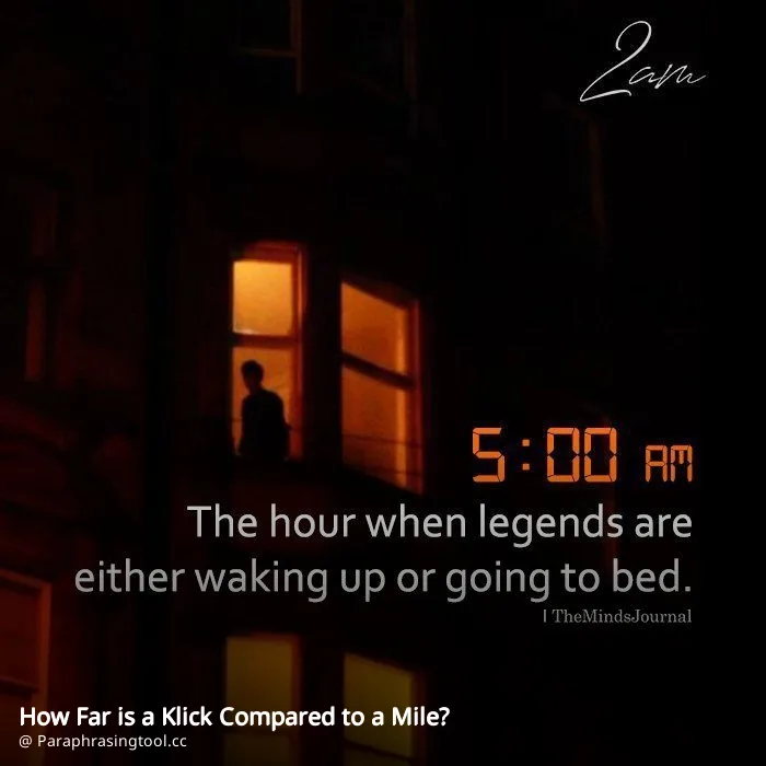 How Far is a Klick Compared to a Mile?