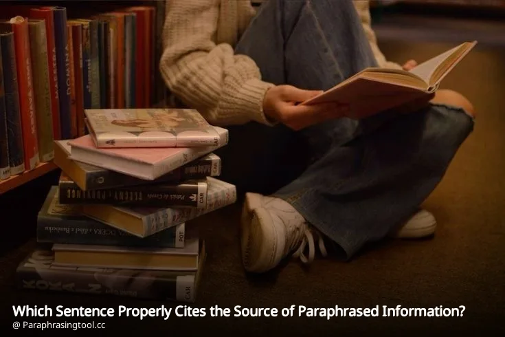 Which Sentence Properly Cites the Source of Paraphrased Information?