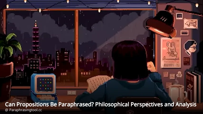 Can Propositions Be Paraphrased? Philosophical Perspectives and Analysis