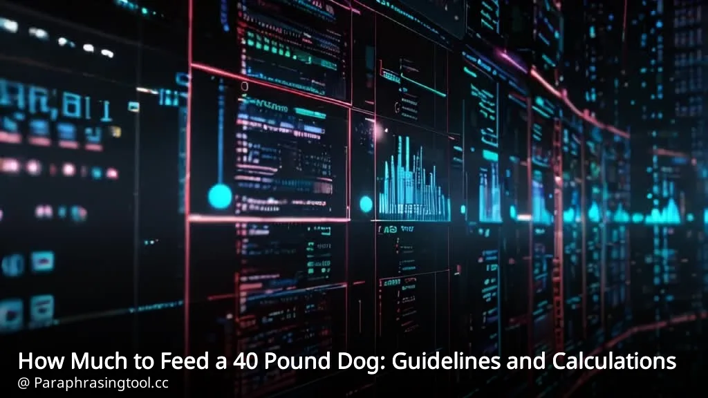 How Much to Feed a 40 Pound Dog: Guidelines and Calculations