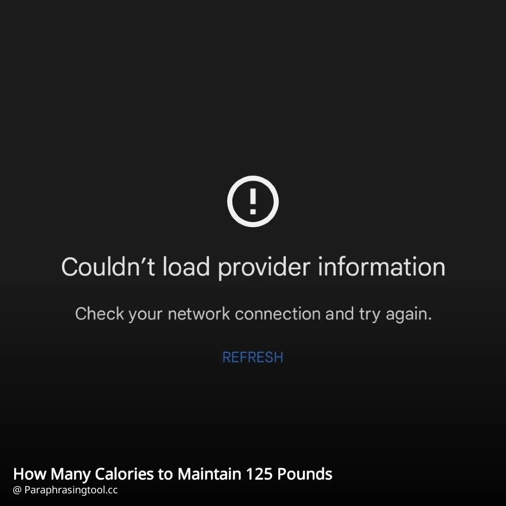 How Many Calories to Maintain 125 Pounds