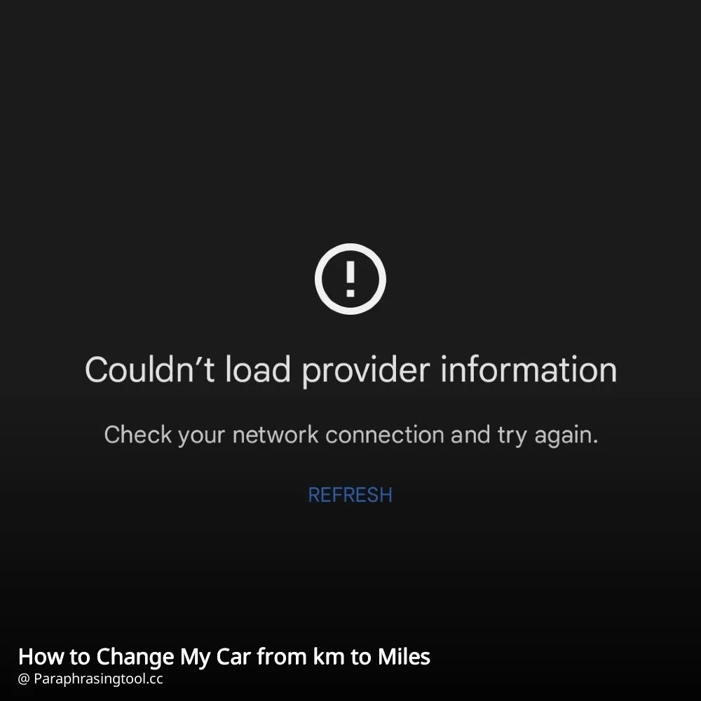 How to Change My Car from km to Miles