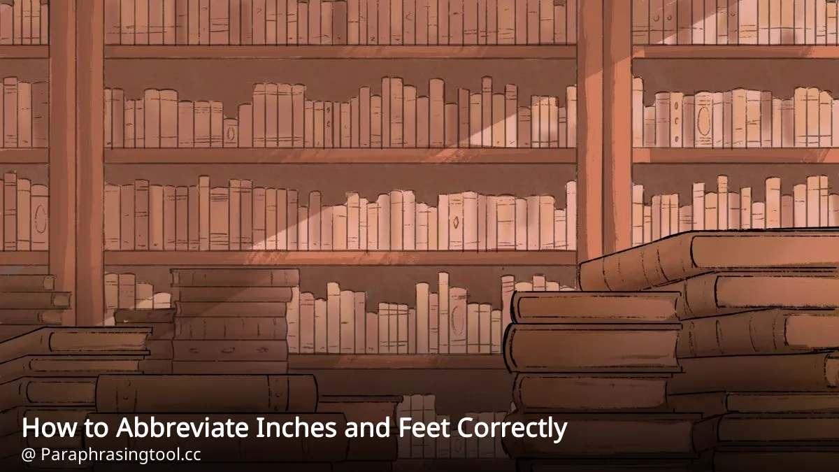 How to Abbreviate Inches and Feet Correctly