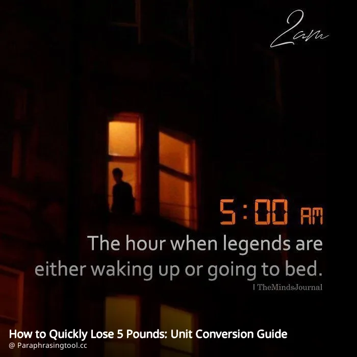 How to Quickly Lose 5 Pounds: Unit Conversion Guide