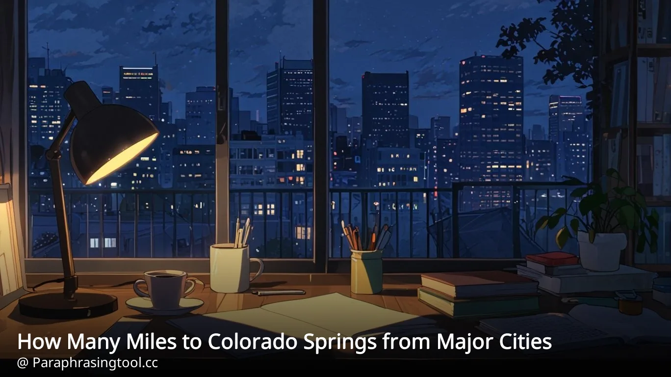 How Many Miles to Colorado Springs from Major Cities